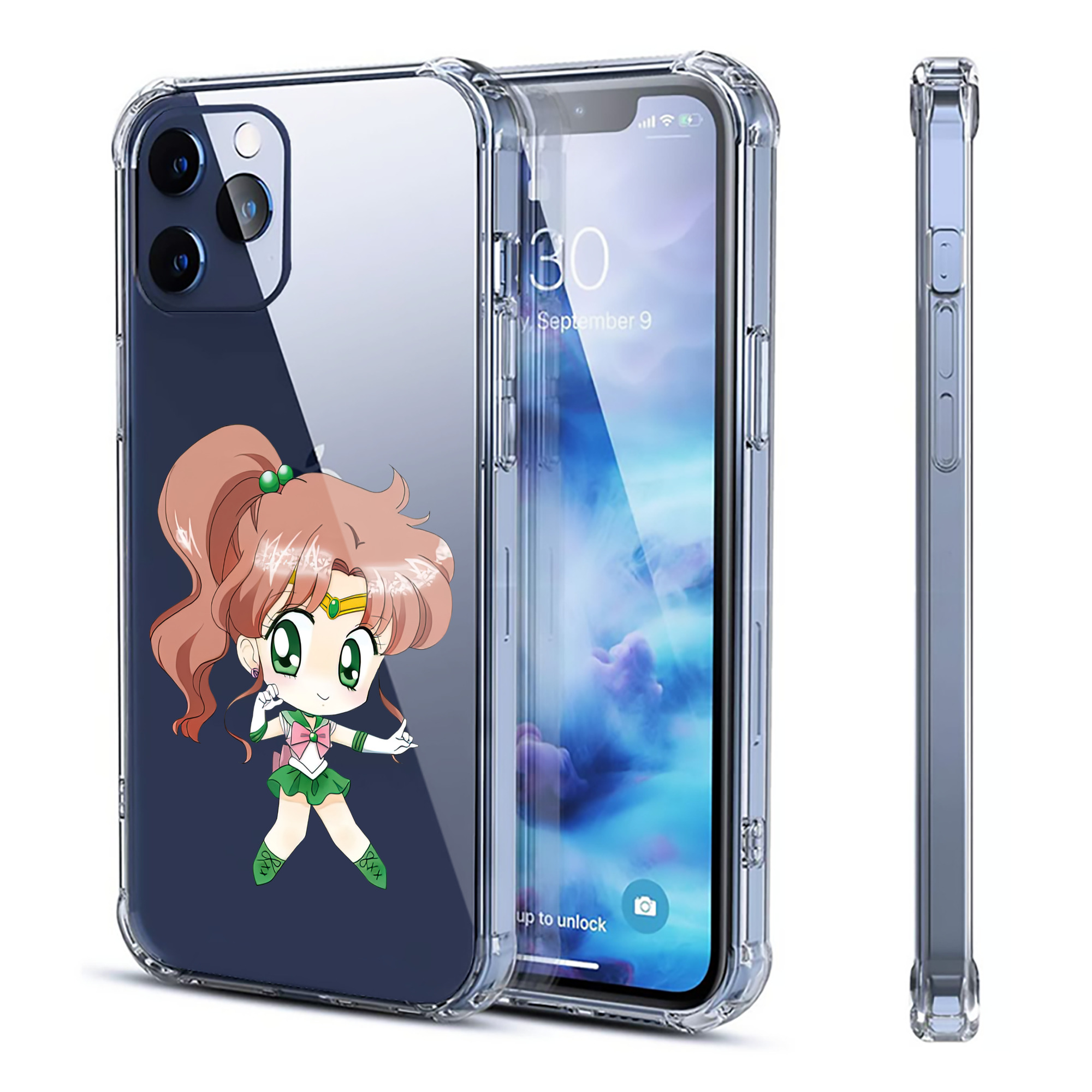 （画像用） 美少女戦士セーラームーン 木野 まこと きの まこと Sailor Moon Kino Makoto （セーラージュピター；Sailor Jupiter） 【iPhone 12シリーズ対応】透明スマホケース（クリアソフトケース）